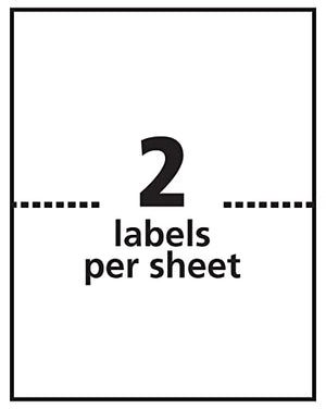 Avery Shipping Address Labels, Laser Printers, 500 Labels, Half Sheet Labels,Permanent Adhesive,2 Packs (5912)