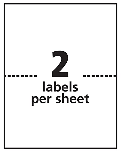 Avery Shipping Address Labels, Laser Printers, 500 Labels, Half Sheet Labels,Permanent Adhesive,2 Packs (5912)
