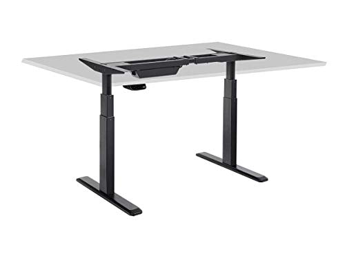 Monoprice Height Adjustable Sit-Stand Riser Table Desk Frame - Black with Electric Dual Motor, Compatible with Desktops from 43 Inches Up to 87 Inches Wide - Workstream Collection