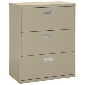 Sandusky Lee LF6A363-04 600 Series 3 Drawer Lateral File Cabinet, 19.25" Depth x 40.875" Height x 36" Width, Tropic Sand