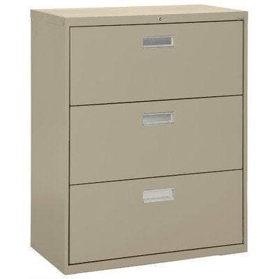 Sandusky Lee LF6A363-04 600 Series 3 Drawer Lateral File Cabinet, 19.25" Depth x 40.875" Height x 36" Width, Tropic Sand
