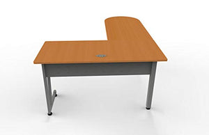 Linea Italia ZUM120, Corner, Home Office L-Shaped Desk, Maple