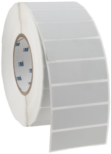 Brady THT-18-428-3 3" Width x 1" Height, B-428 Metallized Polyester, Matte Finish Silver Thermal Transfer Printable Label (3000 per Roll)