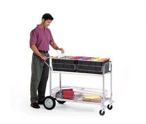 Charnstrom Long Wire Basket Cart with Front Bumpers (M275)