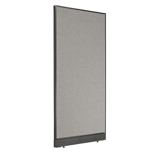 Global Industrial Electric Office Partition Panel, Gray 36-1/4"W x 76"H