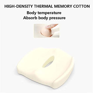 Feilx Memory Foam Coccyx Seat Cushion - Tailbone Pain Relief - Office Chair Car Seat Sciatica Back Pain Relief (Color: C)