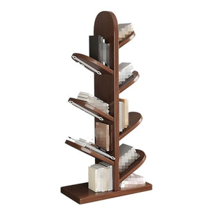 JacCos Large Capacity Floor-Standing Wooden Book Display Rack, 4/7/9-Tier Magazine Holder