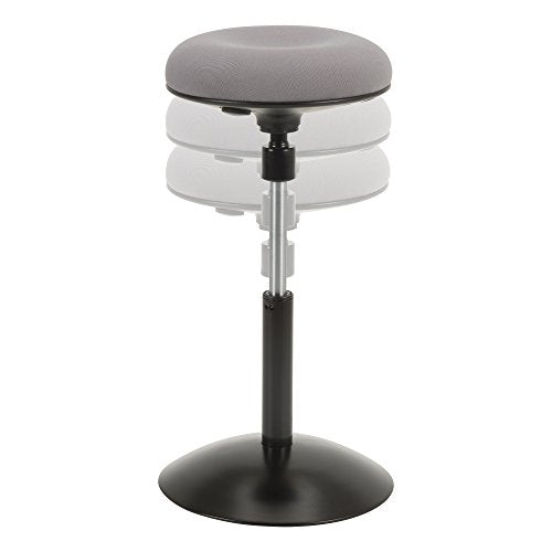 Norwood Commercial Furniture NOR-NIL1716F-GR-SO Active Stool W/Adjustable Height Pivot Round Seat, Grey