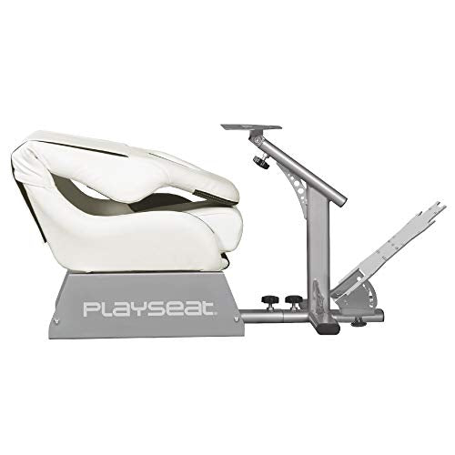 Playseat Evolution, White Racing Video Game Chair For Nintendo XBOX Playstation CPU Supports Logitech Thrustmaster Fanatec Steering Wheel And Pedal Controllers
