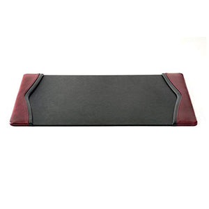 Dacasso Classic Leather Side Rail Desk pad, 34 x 20, Burgundy