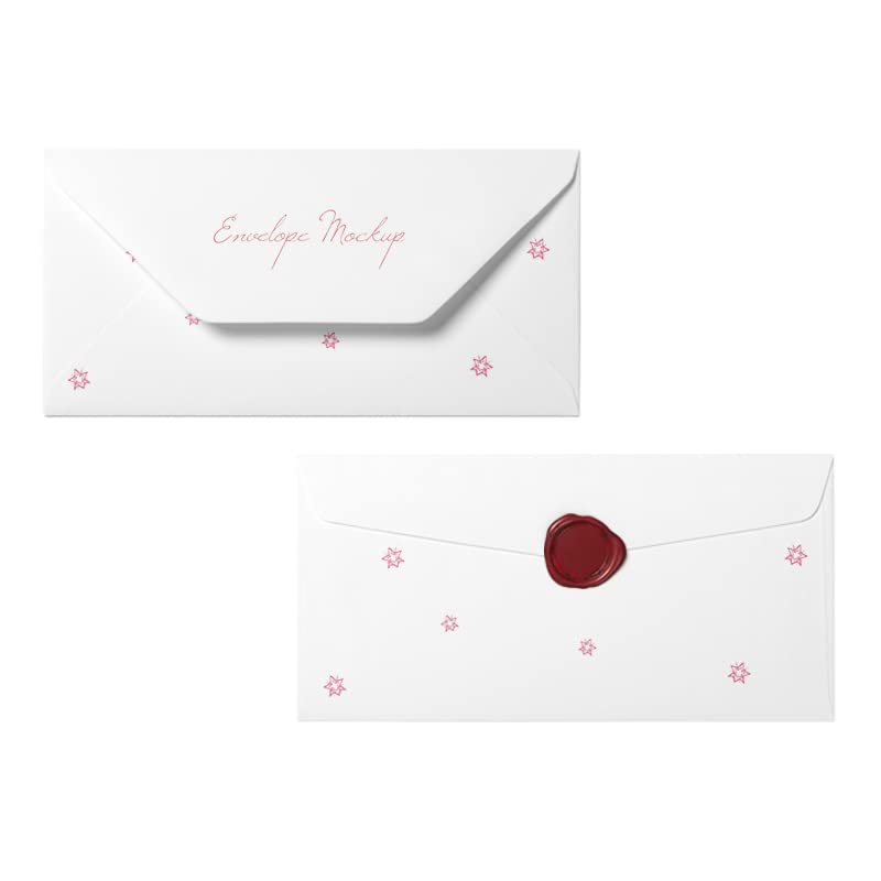 2000 Pack Custom Invitation Thick Paper Envelope Bronzing Printing Logo Retro Creative Special Paper Invitation Design for Business Office Letters Standard Mailing