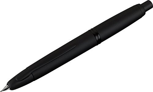 PILOT Vanishing Point Collection Refillable & Retractable Fountain Pen, Matte Black Barrel, Blue Ink, Broad Nib (60582)