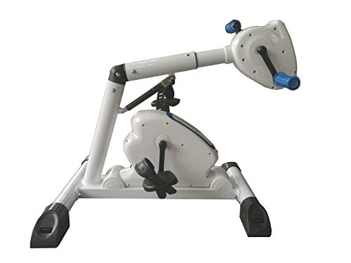 RJ-Mini Motorized Exercise Cycle/Bike + a Pair of Foot Supports and Gloves for Stroke Survivor- Handicapped & Disabled-SCI