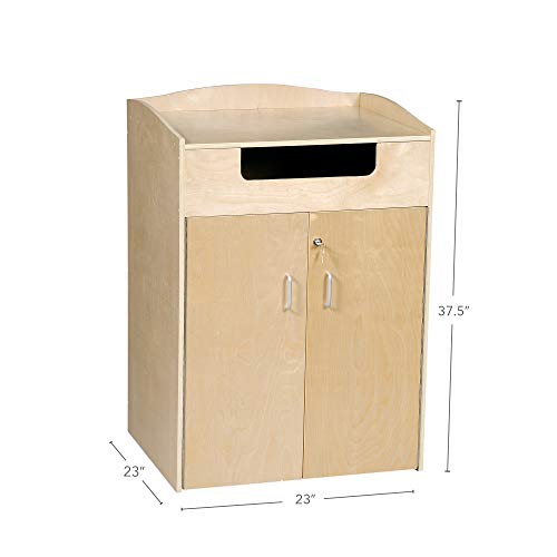 Guidecraft Library Book Drop - Rolling Books and Media Storage Unit, Office and School Supply