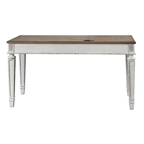 Signature Design by Ashley H743-34 Realyn Home Office Desk, White/Brown