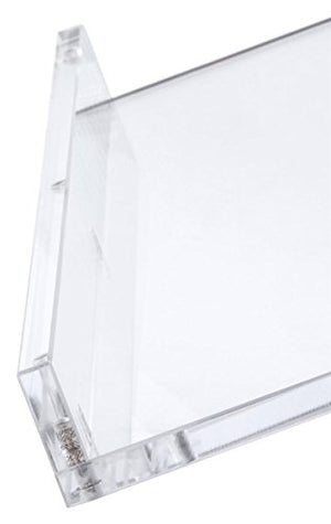 Displays2go Tabletop Lectern Podium, Portable and Mobile, 22" Wide, Slanted Surface with Lip