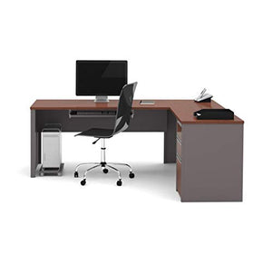 Bestar L-Shaped Desk with Pedestal - Connexion