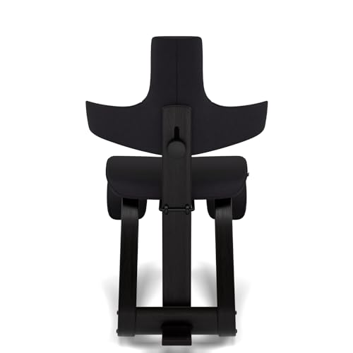 Varier ThatSit Balans Adjustable Ergonomic Kneeling Chair with Backrest, Black/Black