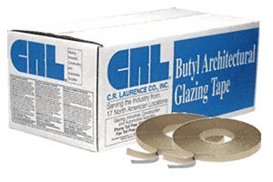 CRL Gray 1/4" x 1/2" Butyl Architectural Tape - 20 rolls