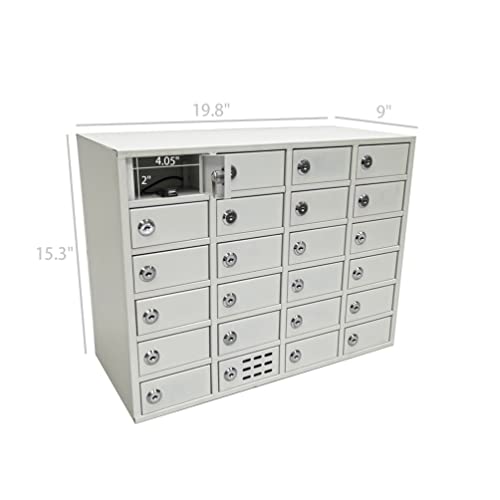 FixtureDisplays 23 Slot USB Cellphone Locker Charging Station 15257-NF