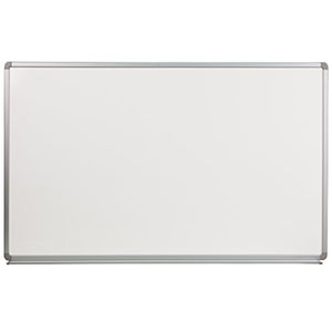Flash Furniture 5' W x 3' H Porcelain Magnetic Marker Board, White