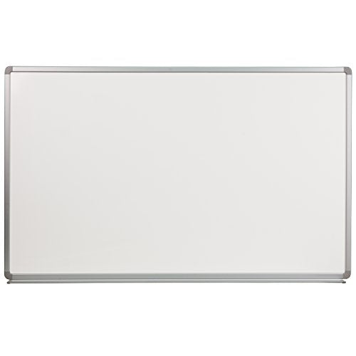 Flash Furniture 5' W x 3' H Porcelain Magnetic Marker Board, White