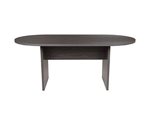 Flash Furniture 6 Foot Oval Conference Table in Rustic Gray
