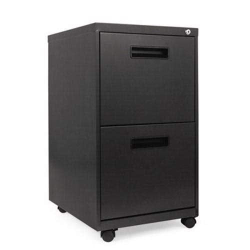 Alera Two-Drawer Metal Pedestal File, Charcoal