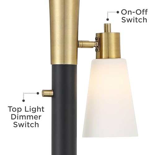 Possini Euro Design Fortuna Torchiere Floor Lamp with Reading Light