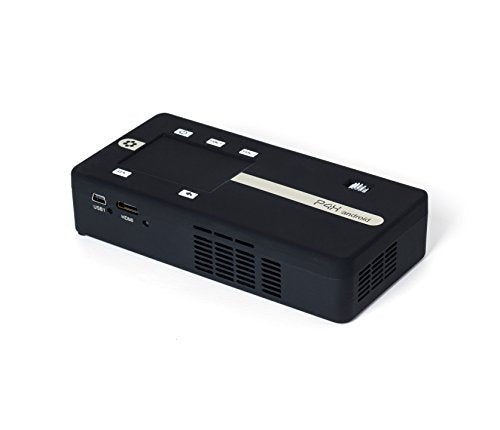 AAXA P4-X Android Wireless Smart Pico Projector, Built-in 90 Minute Battery & Touchpad, Office Viewer, Wi-Fi & Bluetooth, Android 5.1 OS, 175 Lumens, black
