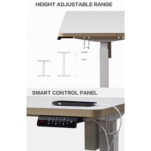 SanzIa Electric Standing Desk with Drawer & Storage Shelf, Height Adjustable, Memory Presets