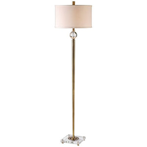 Uttermost 28635-1 Mesita Brass Floor Lamp, Gold
