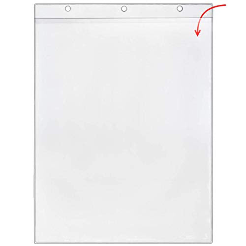 StoreSMART - Sheet Protector - Holes on Short Side, Open Short Side - 200-Pack - 8 1/2" x 11" - Clear Vinyl Plastic - VH1430-200