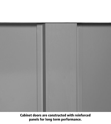 Tennsco 7214 24 Gauge Steel Standard Welded Combination Storage Cabinet, 5 Shelves, 150 lbs Capacity per Shelf (50 lbs per Half Shelf), 36" Width x 72" Height x 18" Depth, Light Grey