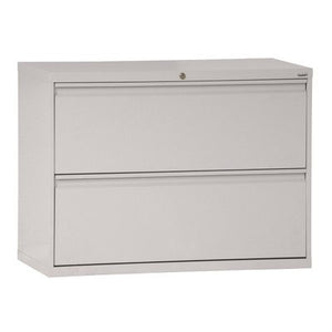 Sandusky Lee LF8F422-05 800 Series 2 Drawer Lateral File Cabinet, 19.25" Depth x 28.375" Height x 42" Width, Dove Gray
