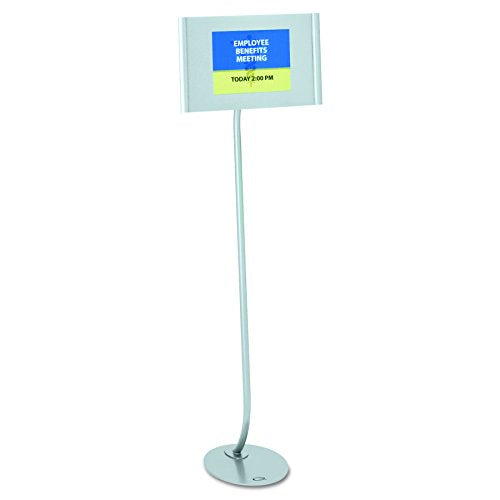 Quartet Designer Sign Stand, 11 x 17 Inches, Silver, Aluminum Frame (7922)