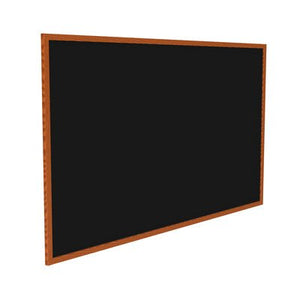 Recycled Bulletin Board Surface Color: Tan Speckled, Frame Finish: Cherry Oak, Size: 4'5" H x 8'5" W