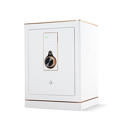 XHTONGSH Safe Box,Anti-Theft Digital Security Safe Boxes,Smart Fingerprint Password Safes,Hidden Bedside Table Safe,WiFi Remote,Protect Cash Documents Jewelry Valuables (Color : White)