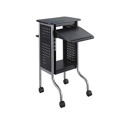 Safco Scoot Presentation Cart, Black