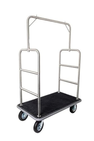 Wholesale Hotel Products Bellman's Cart with Free Bumper Guard - Heavy-Duty Luggage Cart - 1200 lbs. Capacity