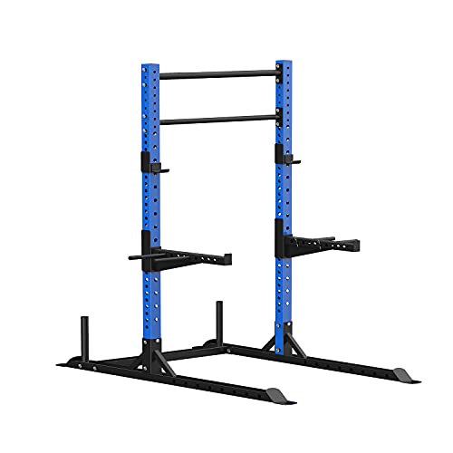 Wesfital 1200 lbs Commercial Power Squat Rack Weightlifting Bench Press Barbell Rack Strength Training Equipment