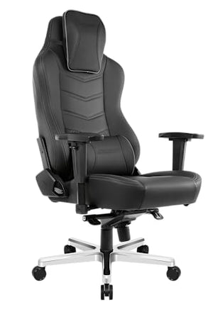 AKRacing Onyx Deluxe Executive Real Leather Desk Chair - Black