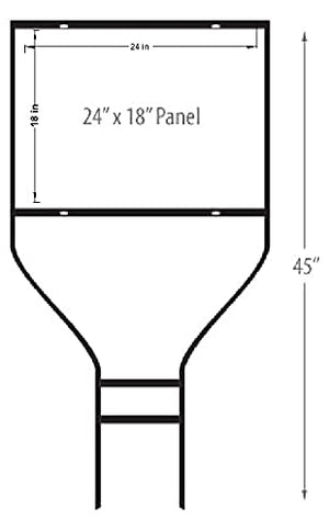 Yard Signs 20 Pack Banjo Frame Sign Holder 1/2in Round Iron Steel, Real Estate Frame Sign Holder, Holding Sign Panel 18x24 Inch, Made in USA, Ship Same Day (20BanJoFrame18x24)