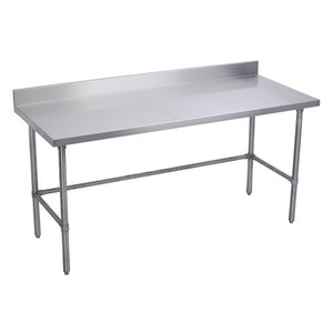 Standard Work Table, Galvanized Cross Brace, 4" Backsplash, 72 (L) X 30 (W) X 36 (H) Over All