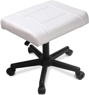ZIRRFA Under Desk Footrest with Wheels - Gaming Chair Foot Stool, Height Adjustable 360° Rolling Leg Rest