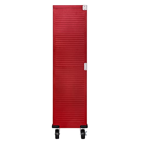 Seville Classics UltraHD Solid Steel Rolling Lockable Storage Cabinet - 36" W x 18" D x 72" H, Red
