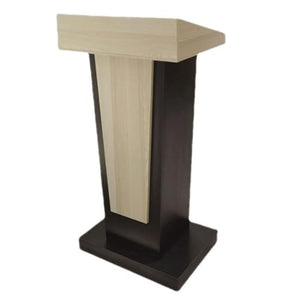 CAMBOS Luxury Lectern Podium Stand with Open Storage - Wood Conference Table Teacher Podium