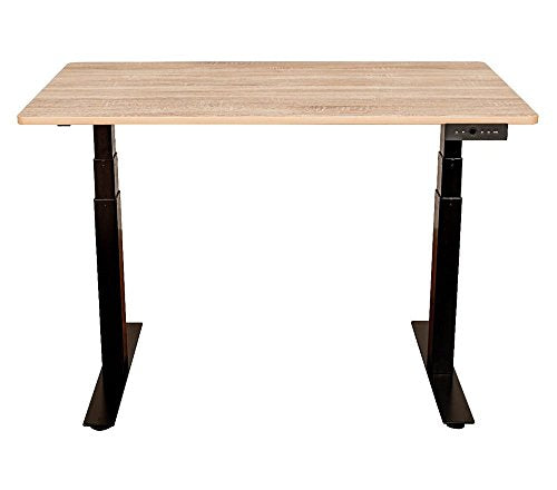 Luxor 48" W Dual Motor 3 Stage Electric Stand Up Desk - White Oak