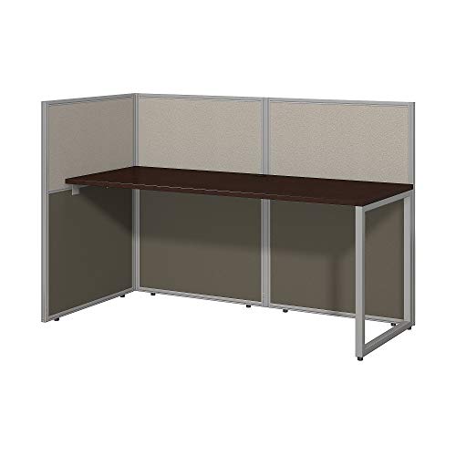 Bush Business Furniture Easy Office 60W Straight Desk Open Office in Mocha Cherry