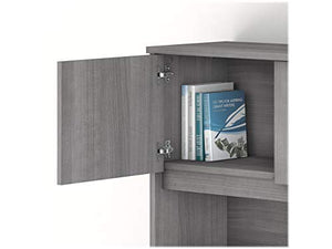 Bush Business Furniture Studio C U Shaped Desk with Hutch, Mobile File Cabinet - Platinum Gray, 72W x 36D